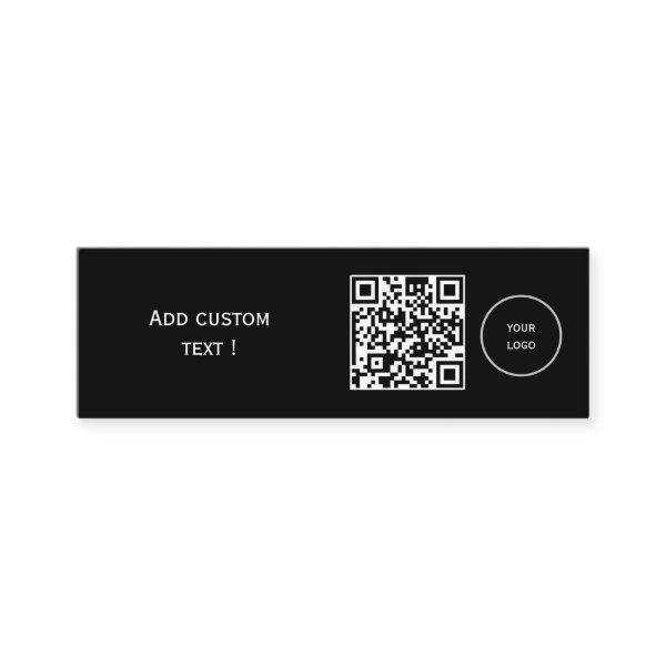 Custom simple qr code bookmark business mini black mini