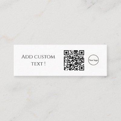 Custom simple qr code bookmark business mini