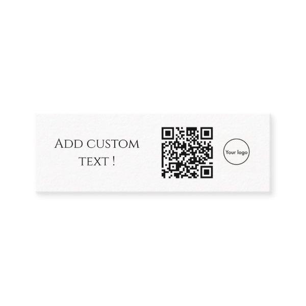 Custom simple qr code bookmark business mini