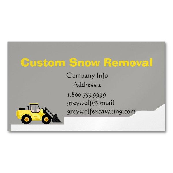 Custom Snow Removal Bulldozer Business  Magnet