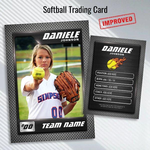 Custom Softball Trading Card, Softball Card