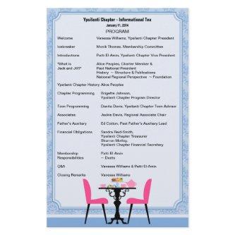 Custom Tea Party Program V2 Stationery