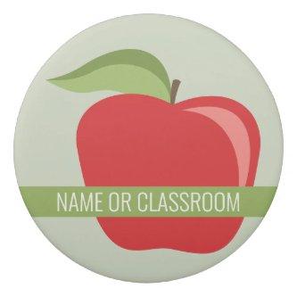 Custom Teacher Name with Modern Apple Eraser