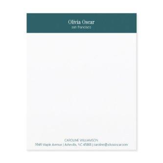 Custom Teal Professional Small Business Stationery