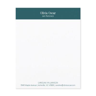 Custom Teal Professional Small Business Stationery