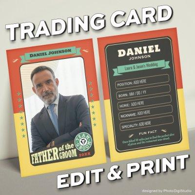 Custom Team Groom Cards Groomsmen Trading Cards