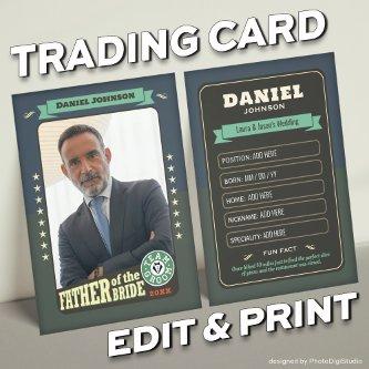 Custom Team Groom Cards Groomsmen Trading Cards