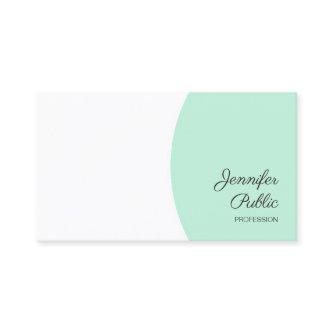 Custom Template Elegant Mint Green White Modern