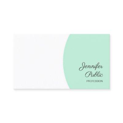 Custom Template Elegant Mint Green White Modern