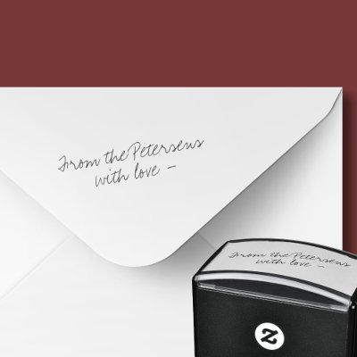 Custom text handwriting script signature self-inking stamp
