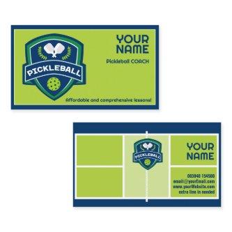 Custom text Pickleball green and blue