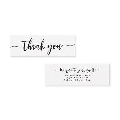 Custom Thank You Minimalist Modern Elegant Script Mini