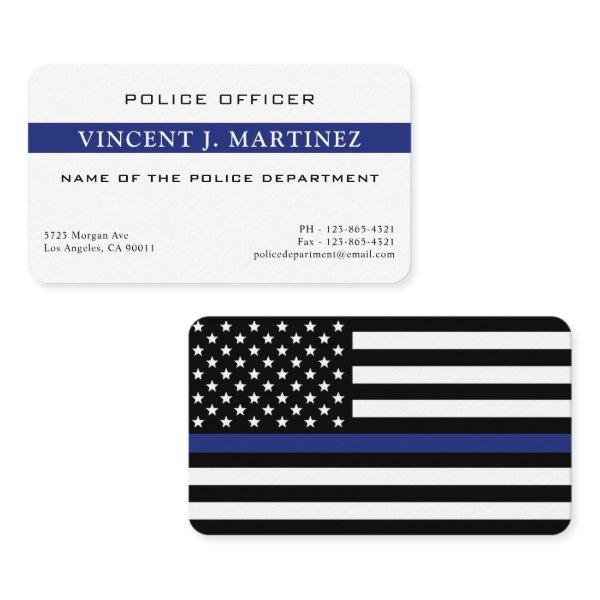 Custom Thin Blue Line Police Officer Police Dept