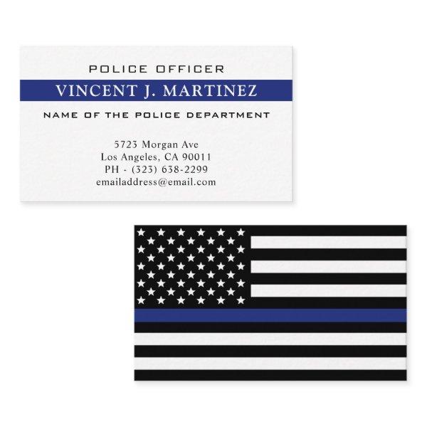 Custom Thin Blue Line Police Officer Police Dept