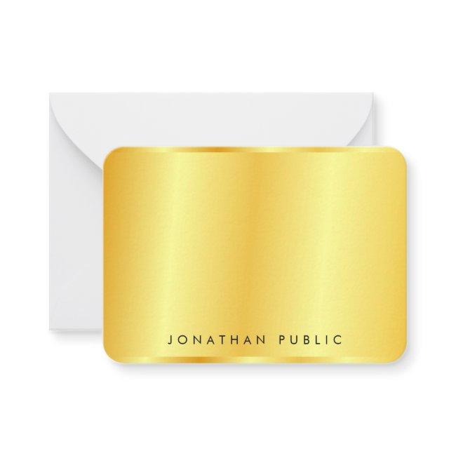 Custom Trendy Faux Gold Metallic Look Template