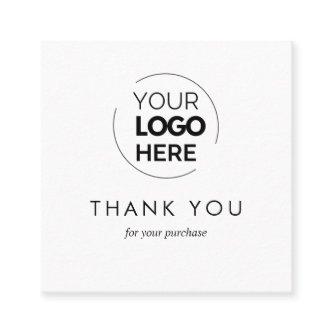 Custom Typography Business Logo QR Code Thank You Discount Card