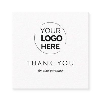 Custom Typography Business Logo QR Code Thank You Discount Card