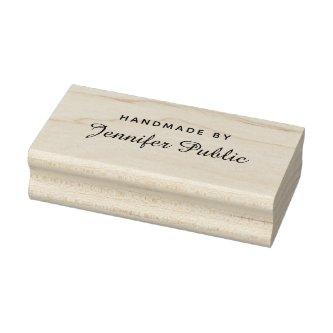 Custom Typography Script Name Template Handmade Rubber Stamp