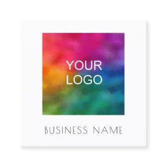 Custom Upload Your Business Company Logo Elegant Square