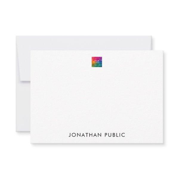 Custom Upload Your Own Company Logo Here Note Card