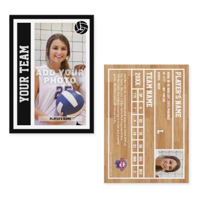Custom Volleyball Trading Card (Black)