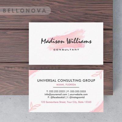 Custom White Pink And Black Cute Professional