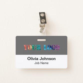 Custom your Company Logo Hard Plastic Name Badge