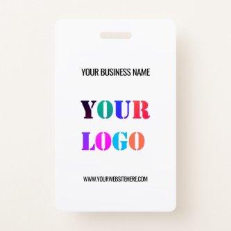Custom Your Company Logo Text Name Business Badge