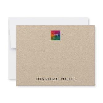 Custom Your Own Company Logo Here Kraft Paper Note Card