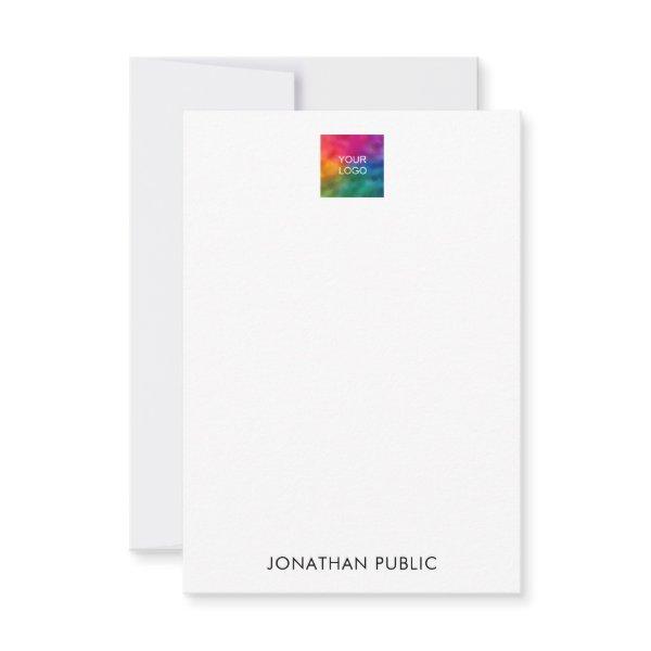 Customer Add Your Name Logo Here Modern Vertical Note Card