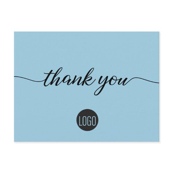 Customer Appreciation Business template Blue Postcard