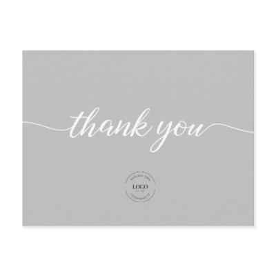 Customer Appreciation Modern Grey Business logo Postcard
