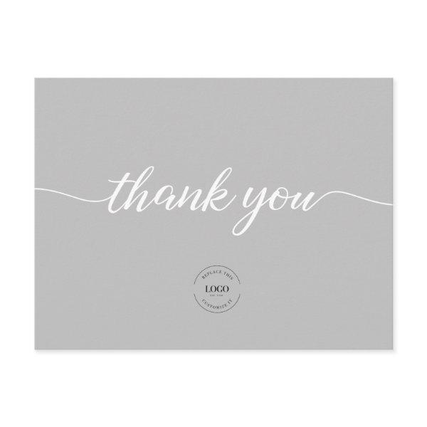 Customer Appreciation Modern Grey Business logo Postcard