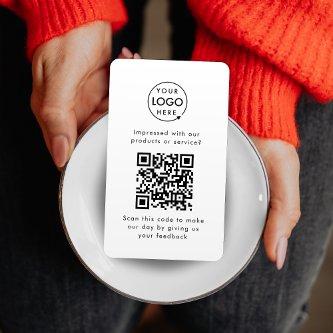 Customer Feedback QR Code Business Review Card