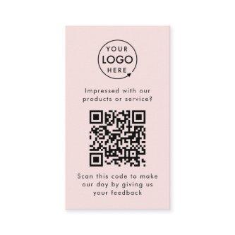 Customer Feedback QR Code Pink Business Review