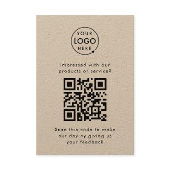 Customer Feedback | Rustic Kraft QR Code Business Enclosure Card