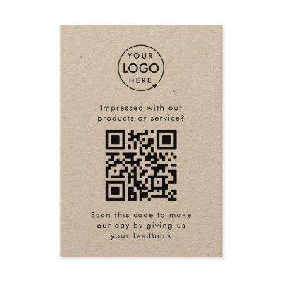 Customer Feedback | Rustic Kraft QR Code Business Enclosure Card