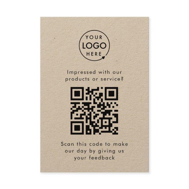Customer Feedback | Rustic Kraft QR Code Business Enclosure Card