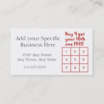 Customer Loyalty Punch Card - Generic Business use