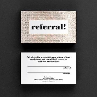 Customer Referral Faux Silver Sequins