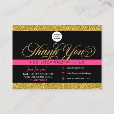 Customer Thank You Package Insert & Discount Card