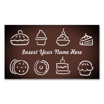 Customizable baker pastry chef brown  magnet