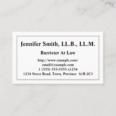 Customizable Barrister At Law