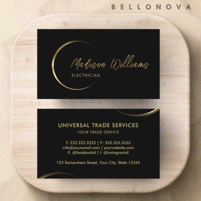 Customizable Black and Gold Professional Business