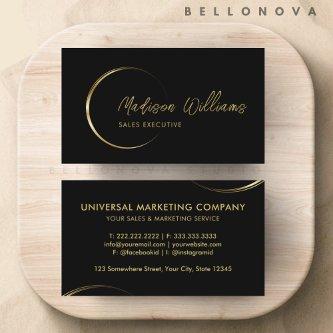 Customizable Black and Gold Professional Business