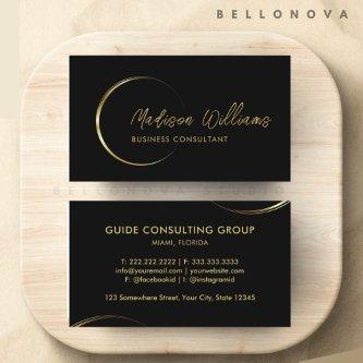 Customizable Black and Gold Professional Business
