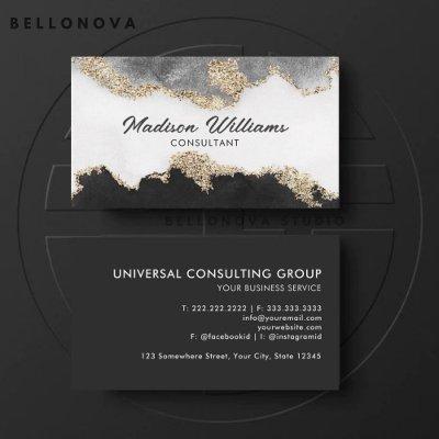 Customizable Black Gold White Grey  Professional