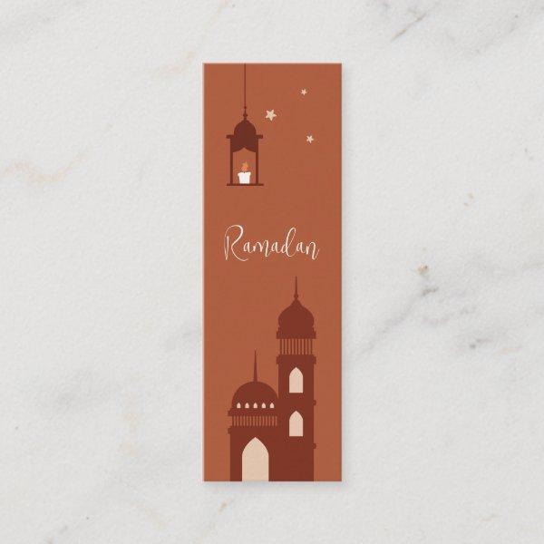Customizable Boho Islamic Ramadan Mini Bookmark  Calling Card