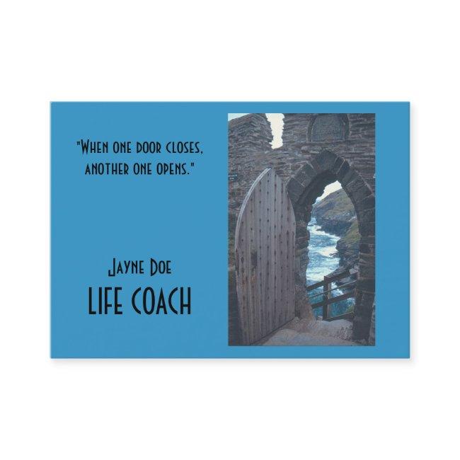 CUSTOMIZABLE BUS.CARDS/ WHEN ONE DOOR CLOSES ANOTH