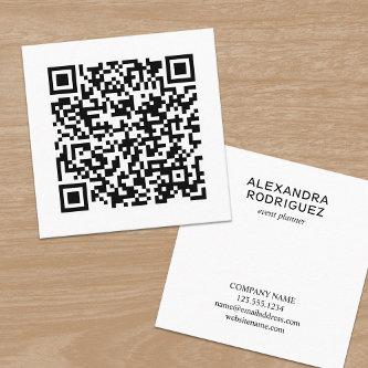 Customizable Business QR Code Long Name Minimal Square